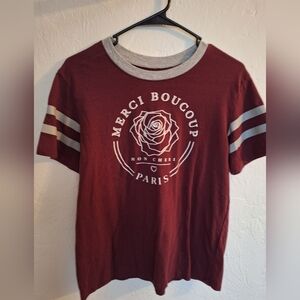 Cold Crush Women's T-shirt "Merci beaucoup Mon cheri" Paris Size M